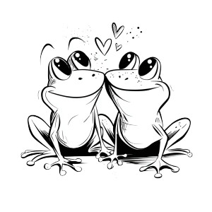 Kissing Frogs Svg Vinyl Car Decal Sticker – Waterproof & UV-Resistant 3.4133333333333336" Kissing Frogs Svg Vinyl Car Decal Sticker – Waterproof & UV-Resistant 3.4133333333333336"
