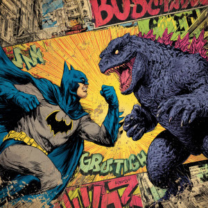 Batman Vs Godzilla Vinyl Car Decal Sticker – Waterproof & UV-Resistant 6.826666666666667"