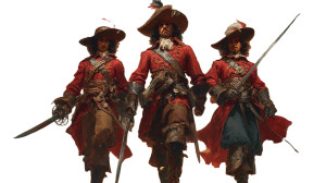 The Three Musketeers Vinyl Car Decal Sticker – Waterproof & UV-Resistant 5.4