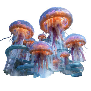 Jellyfish Waterslides Vinyl Car Decal Sticker – Waterproof & UV-Resistant 3.4133333333333336"