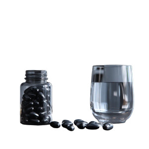Black Shiny Pills Vinyl Car Decal Sticker – Waterproof & UV-Resistant 6.826666666666667"