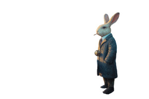 Ronnie The Rabbit Vinyl Car Decal Sticker – Waterproof & UV-Resistant 2.986666666666667"