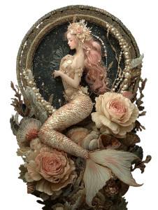 Mermaid With Rose Vinyl Car Decal Sticker – Waterproof & UV-Resistant 4.1066666666666665" Mermaid With Rose Vinyl Car Decal Sticker – Waterproof & UV-Resistant 4.1066666666666665"