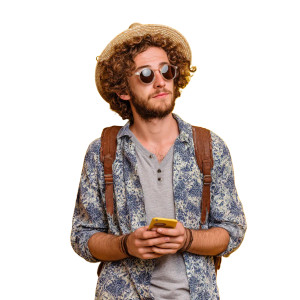 Man On Holiday Vinyl Car Decal Sticker – Waterproof & UV-Resistant 3.4133333333333336"