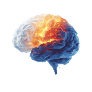 Glowing Brain Illustration Vinyl Car Decal Sticker – Waterproof & UV-Resistant 6.826666666666667"