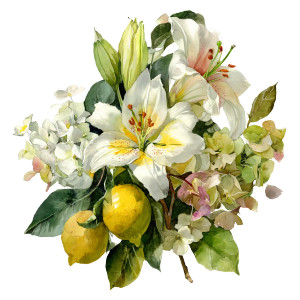 Watercolor Lilies Bouquet Vinyl Car Decal Sticker – Waterproof & UV-Resistant 3.4133333333333336" Watercolor Lilies Bouquet Vinyl Car Decal Sticker – Waterproof & UV-Resistant 3.4133333333333336"