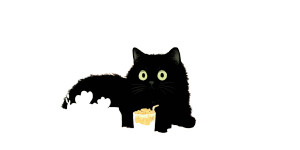 Black Cat Lounging V2 Vinyl Car Decal Sticker – Waterproof & UV-Resistant 5.12"