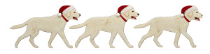 Santa Labradors Vinyl Car Decal Sticker – Waterproof & UV-Resistant 1.8666666666666667"