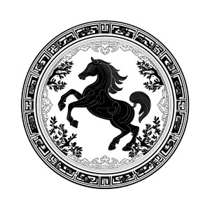 Year Of The Horse Vinyl Car Decal Sticker – Waterproof & UV-Resistant 6.826666666666667"