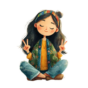 Peaceful Girl Illustration Vinyl Car Decal Sticker – Waterproof & UV-Resistant 3.4133333333333336" Peaceful Girl Illustration Vinyl Car Decal Sticker – Waterproof & UV-Resistant 3.4133333333333336"