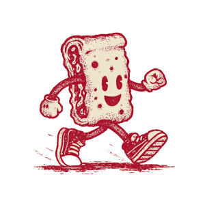 Cheesy Stromboli Mascot Vinyl Car Decal Sticker – Waterproof & UV-Resistant 6.826666666666667"