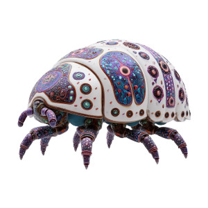 Fantasy Woodlouse Creature Vinyl Car Decal Sticker – Waterproof & UV-Resistant 3.4133333333333336"