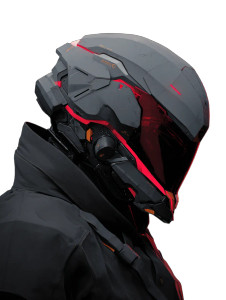 Sci-Fi Helmet Vinyl Car Decal Sticker – Waterproof & UV-Resistant 8.213333333333333"