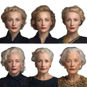 Aging Woman Vinyl Car Decal Sticker – Waterproof & UV-Resistant 3.4133333333333336"