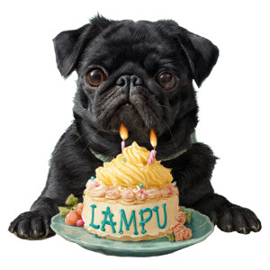Pug'S Birthday Vinyl Car Decal Sticker – Waterproof & UV-Resistant 3.4133333333333336"