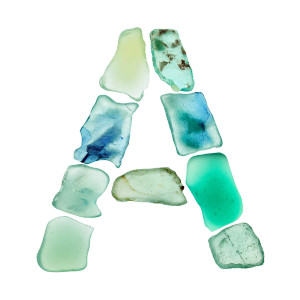 Seaglass Letter A Vinyl Car Decal Sticker – Waterproof & UV-Resistant 6.826666666666667"