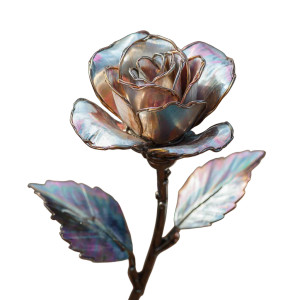 Metal Rose Vinyl Car Decal Sticker – Waterproof & UV-Resistant 3.4133333333333336"