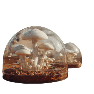 Martian Greenhouse Mushrooms Vinyl Car Decal Sticker – Waterproof & UV-Resistant 6.826666666666667"
