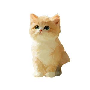 Cute Cat Drawing Vinyl Car Decal Sticker – Waterproof & UV-Resistant 6.826666666666667"