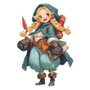 Fantasy Halfling Scholar Vinyl Car Decal Sticker – Waterproof & UV-Resistant 3.4133333333333336"