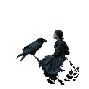 Girl And Raven Vinyl Car Decal Sticker – Waterproof & UV-Resistant 3.4133333333333336" Girl And Raven Vinyl Car Decal Sticker – Waterproof & UV-Resistant 3.4133333333333336"