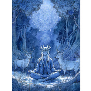 Blue Sage Meditation Vinyl Car Decal Sticker – Waterproof & UV-Resistant 6.826666666666667" Blue Sage Meditation Vinyl Car Decal Sticker – Waterproof & UV-Resistant 6.826666666666667"