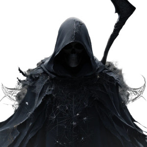 Gothic Grim Reaper V2 Vinyl Car Decal Sticker – Waterproof & UV-Resistant 3.4133333333333336"