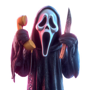 Playful Ghostface Parody Vinyl Car Decal Sticker – Waterproof & UV-Resistant 6.826666666666667"