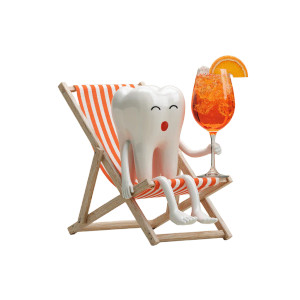 Humanized Tooth Relaxing Vinyl Car Decal Sticker – Waterproof & UV-Resistant 6.826666666666667"