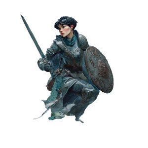 Dark Fantasy Paladin V6 Vinyl Car Decal Sticker – Waterproof & UV-Resistant 3.4133333333333336"