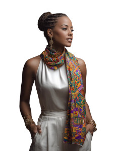 Elegant African Woman V8 Vinyl Car Decal Sticker – Waterproof & UV-Resistant 4.1066666666666665"