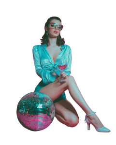 Disco Aesthetic Vinyl Car Decal Sticker – Waterproof & UV-Resistant 4.0"