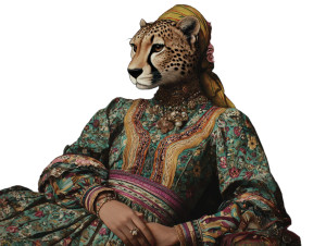 Cheetah-Headed Woman V2 Vinyl Car Decal Sticker – Waterproof & UV-Resistant 6.1866666666666665"