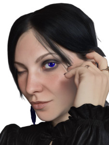 Goth Woman Winking Vinyl Car Decal Sticker – Waterproof & UV-Resistant 8.213333333333333" Goth Woman Winking Vinyl Car Decal Sticker – Waterproof & UV-Resistant 8.213333333333333"