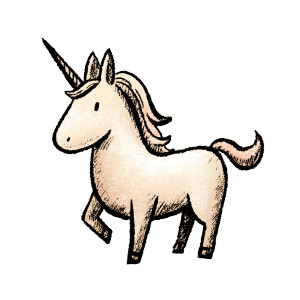 Childlike Unicorn Doodle Vinyl Car Decal Sticker – Waterproof & UV-Resistant 6.826666666666667"