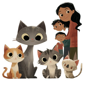 Mama Cat & Kittens Vinyl Car Decal Sticker – Waterproof & UV-Resistant 3.4133333333333336" Mama Cat & Kittens Vinyl Car Decal Sticker – Waterproof & UV-Resistant 3.4133333333333336"