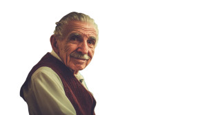 Elderly Barber Portrait Vinyl Car Decal Sticker – Waterproof & UV-Resistant 5.4