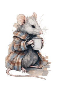 Ghibli Style Rat Vinyl Car Decal Sticker – Waterproof & UV-Resistant 4.4