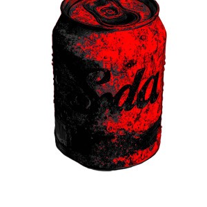 Red Black Soda Jar Vinyl Car Decal Sticker – Waterproof & UV-Resistant 3.4133333333333336"