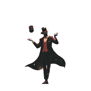 Stage Magician Vinyl Car Decal Sticker – Waterproof & UV-Resistant 3.4133333333333336"