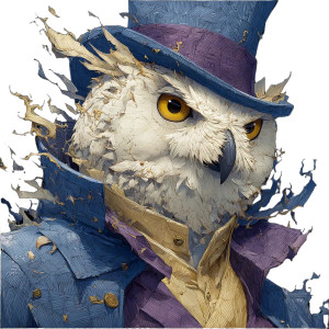 Burnt Owlin Wizard Vinyl Car Decal Sticker – Waterproof & UV-Resistant 3.4133333333333336"