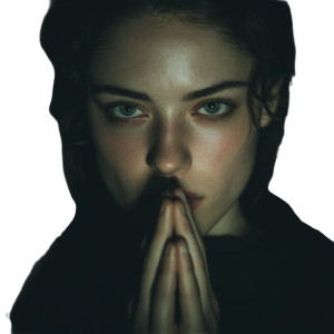 Praying Woman V20 Vinyl Car Decal Sticker – Waterproof & UV-Resistant 3.4133333333333336"