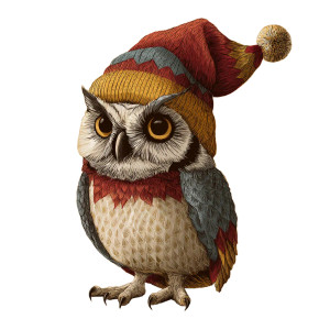 Cute Owl Elf Vinyl Car Decal Sticker – Waterproof & UV-Resistant 3.4133333333333336"