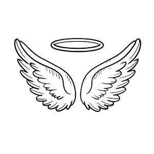 Angel Wings Halo Vinyl Car Decal Sticker – Waterproof & UV-Resistant 3.4133333333333336" Angel Wings Halo Vinyl Car Decal Sticker – Waterproof & UV-Resistant 3.4133333333333336"