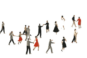 Dancing Architectural Figures Vinyl Car Decal Sticker – Waterproof & UV-Resistant 2.986666666666667"