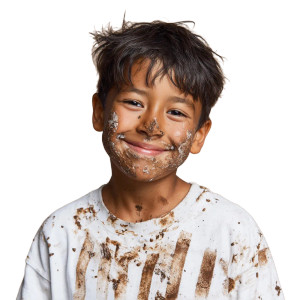Muddy Smiling Boy V2 Vinyl Car Decal Sticker – Waterproof & UV-Resistant 3.4133333333333336"