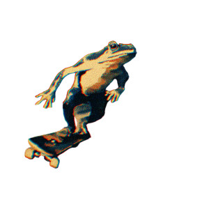 Skateboarding Frog V2 Vinyl Car Decal Sticker – Waterproof & UV-Resistant 6.826666666666667"