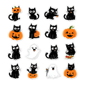 Retro Cat Stickers V2 Vinyl Car Decal Sticker – Waterproof & UV-Resistant 6.826666666666667"