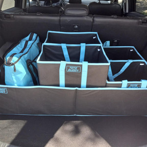 Black Polyester Cargo Organizer | Expands/Collapses in Seconds | 5 Cubic Ft Capacity Black Polyester Cargo Organizer | Expands/Collapses in Seconds | 5 Cubic Ft Capacity