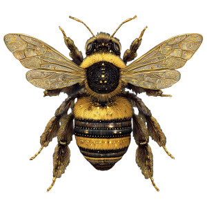 Busy Bee Vinyl Car Decal Sticker – Waterproof & UV-Resistant 3.4133333333333336"